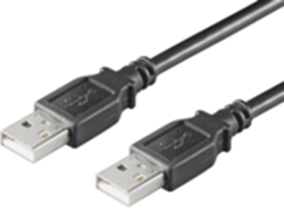 Изображение Kabel USB MicroConnect USB-A - USB-A 1 m Czarny (USBAA1B)