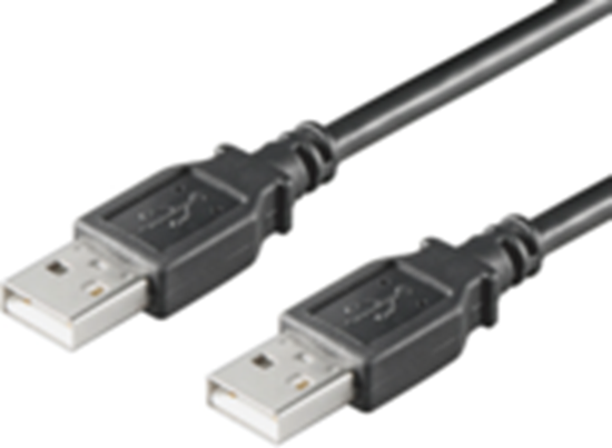 Изображение Kabel USB MicroConnect USB-A - USB-A 1 m Czarny (USBAA1B)