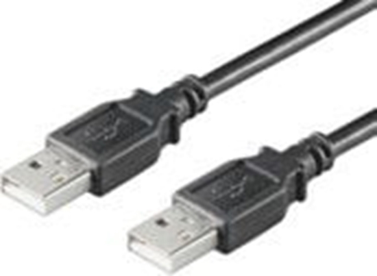 Изображение Kabel USB MicroConnect USB-A - USB-A 1.8 m Czarny (USBAA2B)