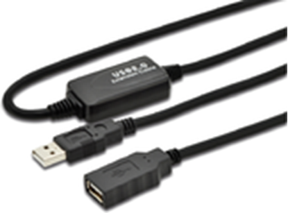 Изображение Kabel USB MicroConnect USB-A - USB-A 10 m Czarny (USB2.0AAF10A)