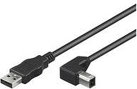 Изображение Kabel USB MicroConnect USB-A - USB-B 2 m Czarny (USBAB2ANGLED)