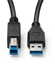 Изображение Kabel USB MicroConnect USB-A - USB-B 5 m Czarny (USB 3.0 A-B 5m M-M, Black)