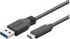 Изображение Kabel USB MicroConnect USB-A - USB-C 1 m Czarny (USB3.2CA1)