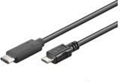 Изображение Kabel USB MicroConnect USB-C - microUSB 1 m Czarny (USB3.1CAMIB1)