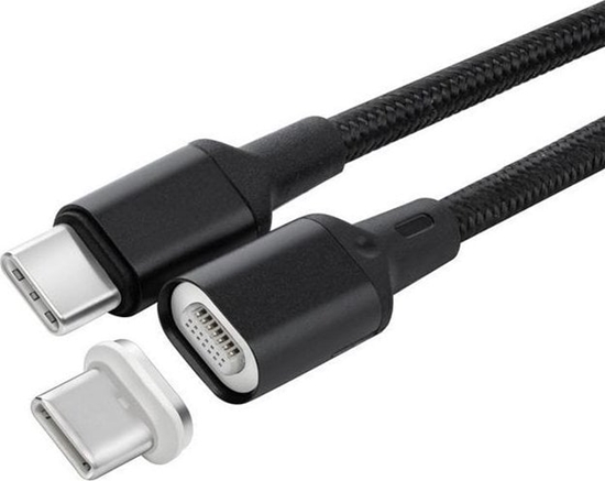 Picture of Kabel USB MicroConnect USB-C - USB-C 1 m Czarny (USB3.1CC1-MAGNET)