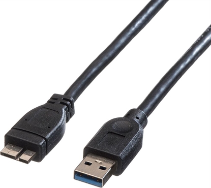 Изображение Kabel USB Roline USB-A - microUSB 2 m Czarny (JAB-809445)
