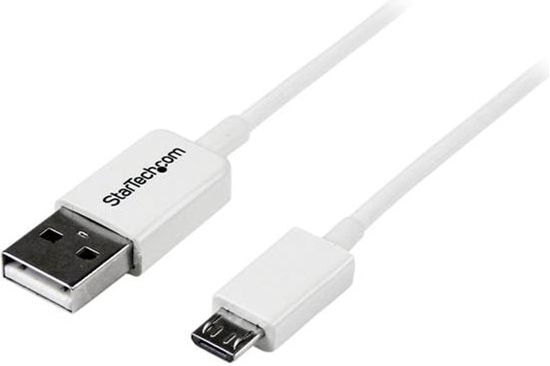 Изображение Kabel USB StarTech USB-A - microUSB 2 m Biay (USBPAUB2MW)