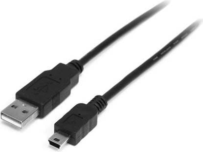 Attēls no Kabel USB StarTech USB-A - miniUSB 0.5 m Czarny (USB2HABM50CM)