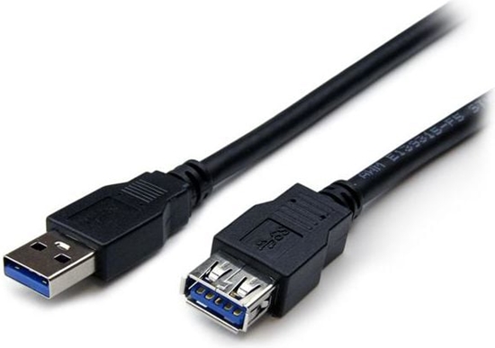 Picture of Kabel USB StarTech USB-A - USB-A 1 m Czarny (USB3SEXT1MBK)