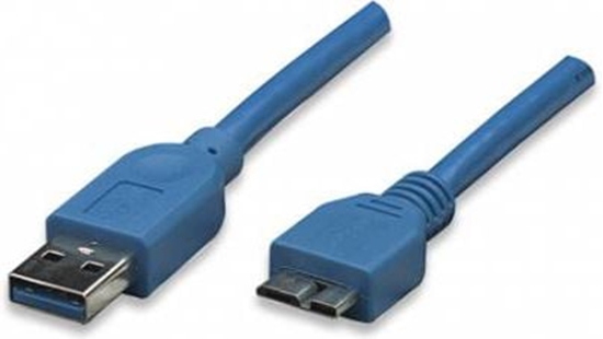 Picture of Kabel USB Techly USB-A - micro-B 1 m Niebieski (305243)