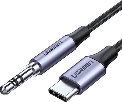 Attēls no Kabel USB Ugreen USB-C - mini Jack 3.5 mm 1 m Szary (UGR440GRY)