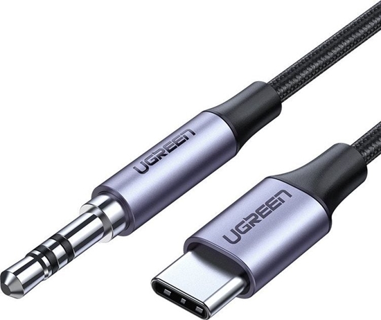 Picture of Kabel USB Ugreen USB-C - mini Jack 3.5 mm 1 m Szary (UGR440GRY)