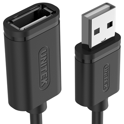 Attēls no Kabel USB Unitek USB-A - USB-A 3 m Czarny (C417GBK)