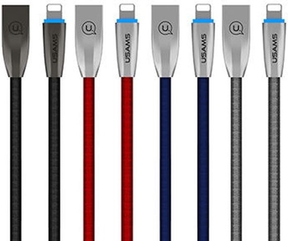 Attēls no Kabel USB Usams USB-A - Lightning 1.2 m Szary (IPZSUSB02)