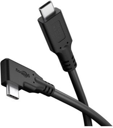 Attēls no Kabel USB-C 90°, USB4, 2 m, czarny - Dugo kabla 2 m