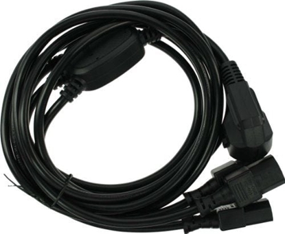 Picture of Kabel zasilajcy InLine rozganik 1x - 3x C13, 1,8m (16653B)