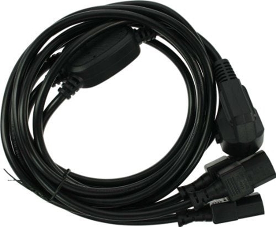 Picture of Kabel zasilajcy InLine rozganik 1x - 3x C13, 1,8m (16653B)