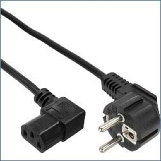 Picture of Kabel zasilajcy InLine Typ F German ktowy - C13 prawy ktowy (16752A)