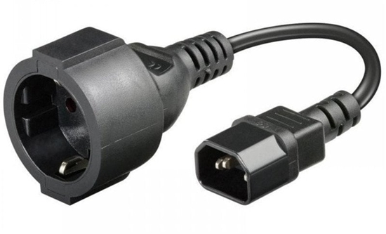 Picture of Kabel zasilajcy Manhattan Manhattan Adapter Zasilania IEC320 C14 na Schuko F Gniazdo 23cm