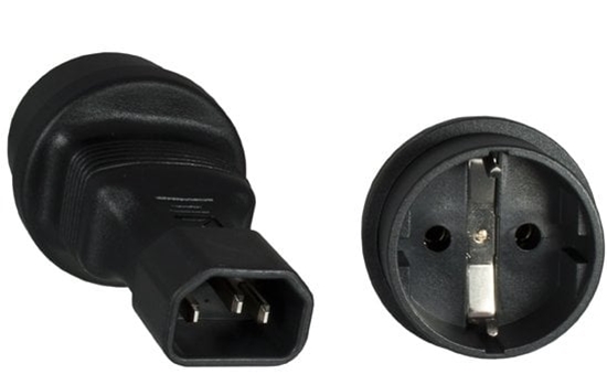 Picture of Kabel zasilajcy PremiumCord Adapter IEC C14 na SCHUKO CEE 7/3 napicie 230V, 10A