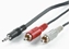 Picture of Kabelis 3.5mm  M / 2xRCA  M, melns, 1.5m, Roline
