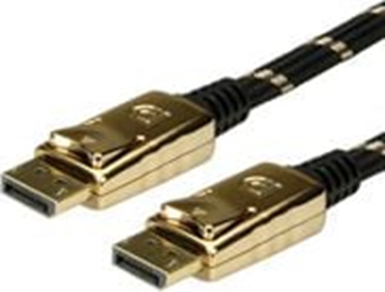 Picture of Kabelis DisplayPort GOLD, DP M - DP M,  2.0m, ROLINE