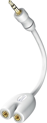Attēls no Kabelis Inakustik 3.5mm Male - 2 x 3.5mm Female White
