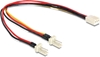 Picture of Kabelis Molex 3pin F > 2 x Molex 3pin M, 22cm, Delock