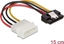 Picture of Kabelis Power SATA HDD 4p Molex to 15p, Delock