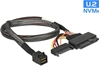Изображение Kabelis SFF-8643 M > U.2 SFF-8639 M + SATA barošanas konektors, 50cm, Delock