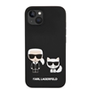 Picture of Karl Lagerfeld MagSafe Liquid Silicone Karl and Choupette Case for iPhone 14 Plus / Black