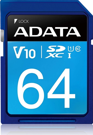 Picture of Karta ADATA Premier SDXC 64 GB Class 10 UHS-I/U1 V10 (ASDX64GUICL10R)
