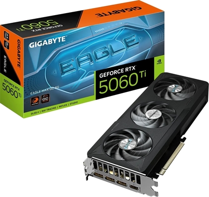 Изображение Karta graficzna Gigabyte GeForce RTX 5060 Ti Eagle MAX OC 8GB GDDR7 DLSS4 (GV-N506TEAGLEMAX OC-8GD)