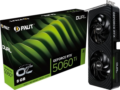 Attēls no Karta graficzna Palit GeForce RTX 5060 Ti Dual OC 8GB GDDR7 DLSS4 (NE7506TT19P1-GB2062D)