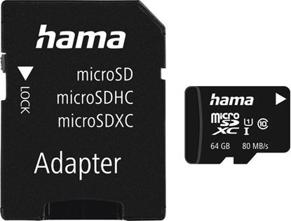 Изображение Karta Hama MicroSDXC 64 GB Class 10 UHS-I/U1  (001241400000)