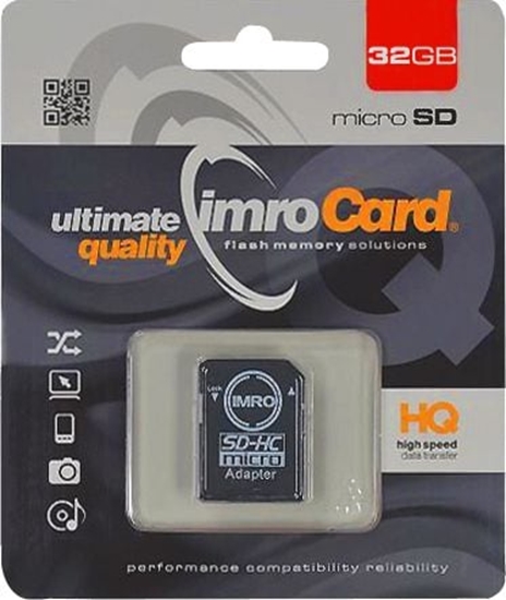 Изображение Karta Imro MicroSDHC 32 GB Class 10 UHS-I/U1  (KOM000487)