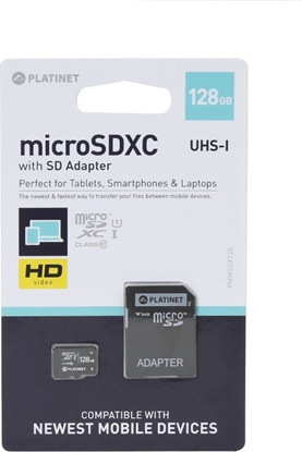 Изображение Karta Platinet Pro MicroSDXC 128 GB Class 10 UHS-I/U3 A1  (PMMSDX128UIII)