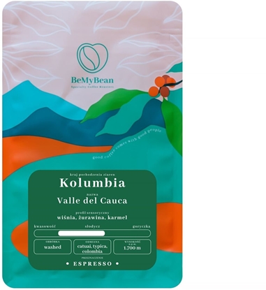 Изображение Kawa ziarnista BeMyBean Kolumbia Valle del Cauca 1 kg