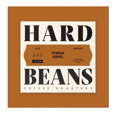 Изображение Kawa ziarnista Hard Beans Coffee Kawa ziarnista Pewniak Karmel Filtr 250g
