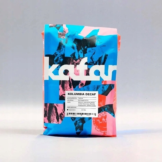 Picture of Kawa ziarnista Kafar Kawa ziarnista Kolumbia Decaf 1kg - bez kofeiny