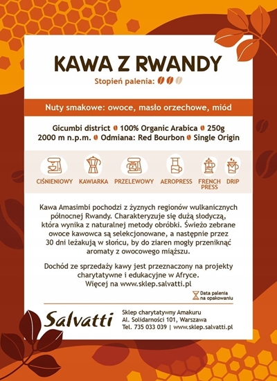 Picture of Kawa ziarnista Salvatti Kawa ziarnista Amasimbi 250g