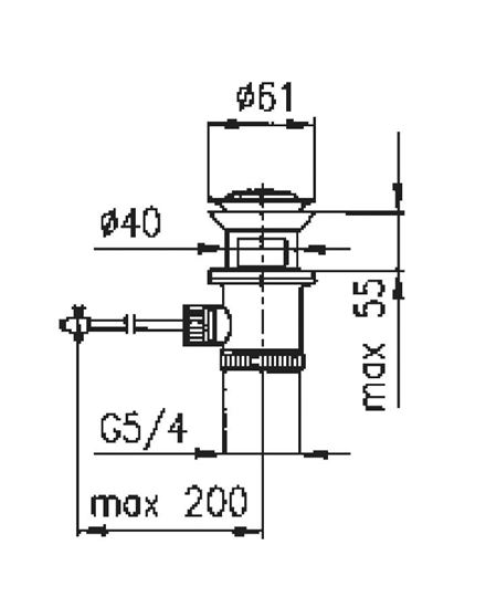 Изображение KFA Korek automatyczny z cignem 5/4" may chrom (660-054-00)