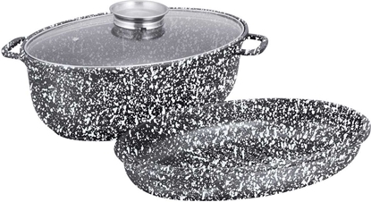 Attēls no Klausberg BRYTFANNA CERAMICZNA 38cm Z GRILLEM I POKRYW KLAUSBERG KB-7367