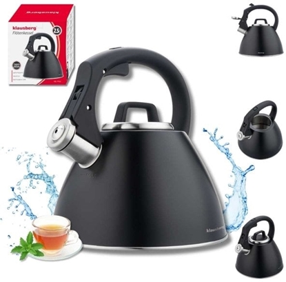 Изображение Klausberg CZAJNIK STALOWY Z GWIZDKIEM 2,5L KB-7952