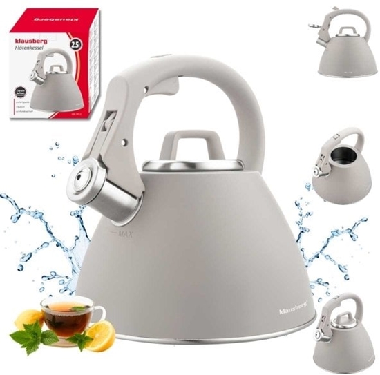 Picture of Klausberg CZAJNIK STALOWY Z GWIZDKIEM 2,5L KB-7953