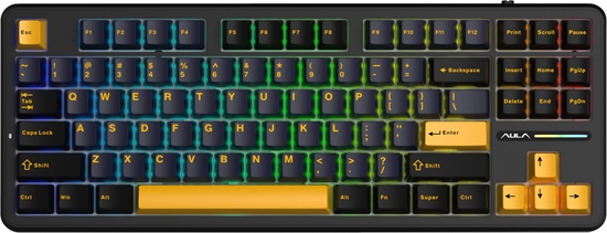 Изображение Klawiatura Aula F87 GrayWood V3 (AUF87-TB-GW)