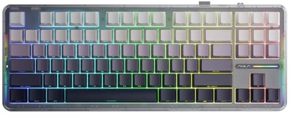 Attēls no Klawiatura Aula F87 SpaceCrystal Switch (AUF87-GG-SC-E)