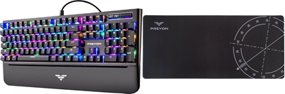 Attēls no Klawiatura PREYON Klawiatura Preyon LONG Claw Brown (PLCB104B) + Podkadka gamingowa Preyon Falcon Speed XL (PFS90)