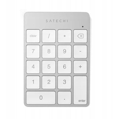 Attēls no Klawiatura Satechi Slim Wireless Keypad - aluminiowy klawiatura numeryczna Bluetooth (silver)