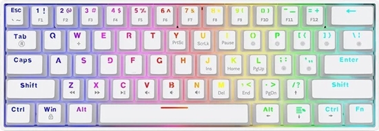 Изображение Klawiatura Savio Whiteout X2 Outemu Blue (WHITEOUT X2 BLUE)